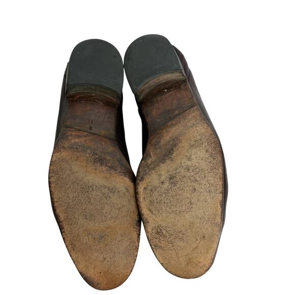 Bally Switzerland Bit Handmade Loafer Mens 11 Leather Brown Slip On Dress Shoe main image 5